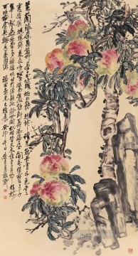 Wu cangshuo melocotones chinos antiguos Pinturas al óleo
